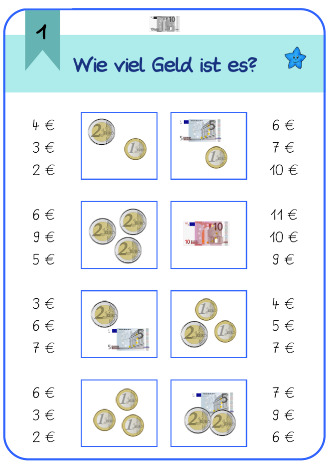 geld kennenlernen klasse 1